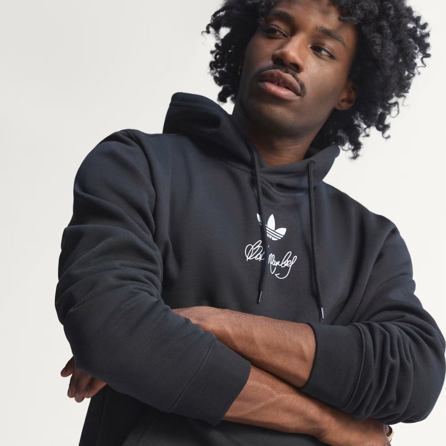 Men's Adidas x Bob Marley Hoodie - Black