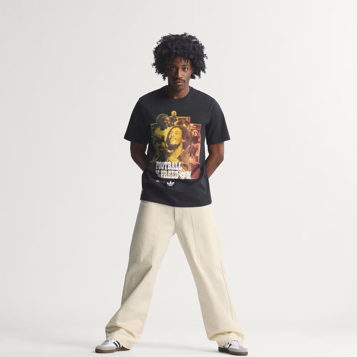 Men's Adidas x Bob Marley T-Shirt - Black