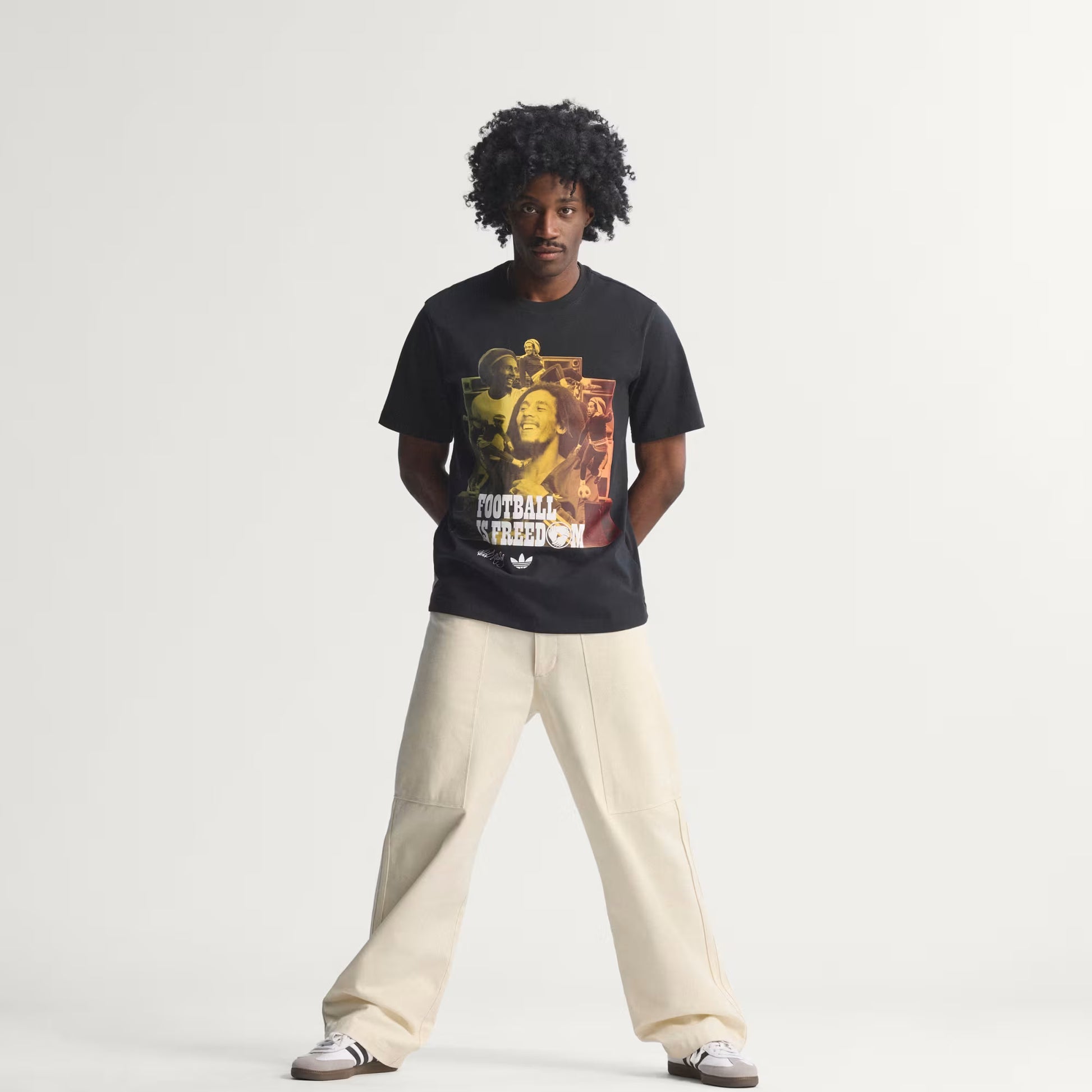 Men's Adidas x Bob Marley T-Shirt - Black