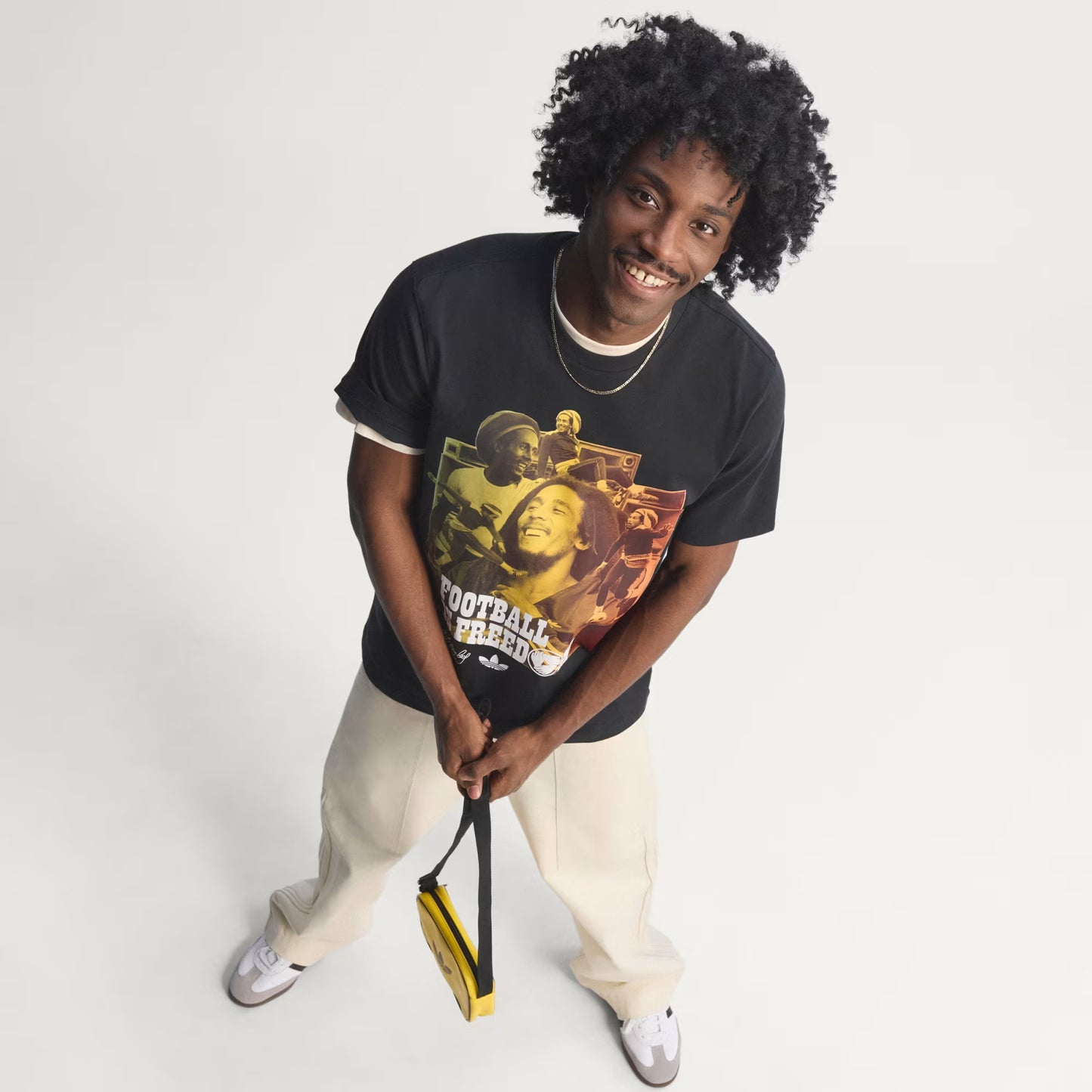 Men's Adidas x Bob Marley T-Shirt - Black