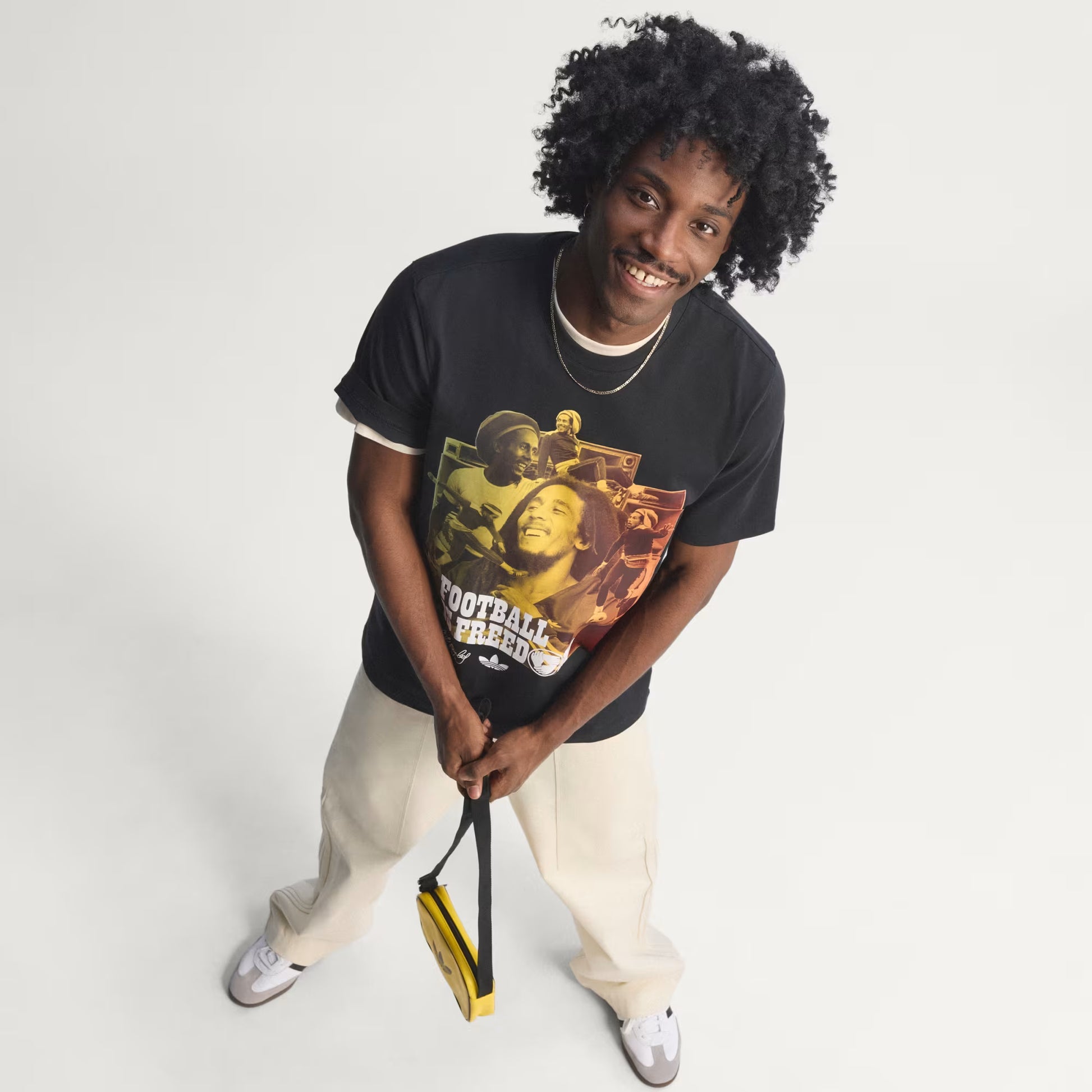 Men's Adidas x Bob Marley T-Shirt - Black