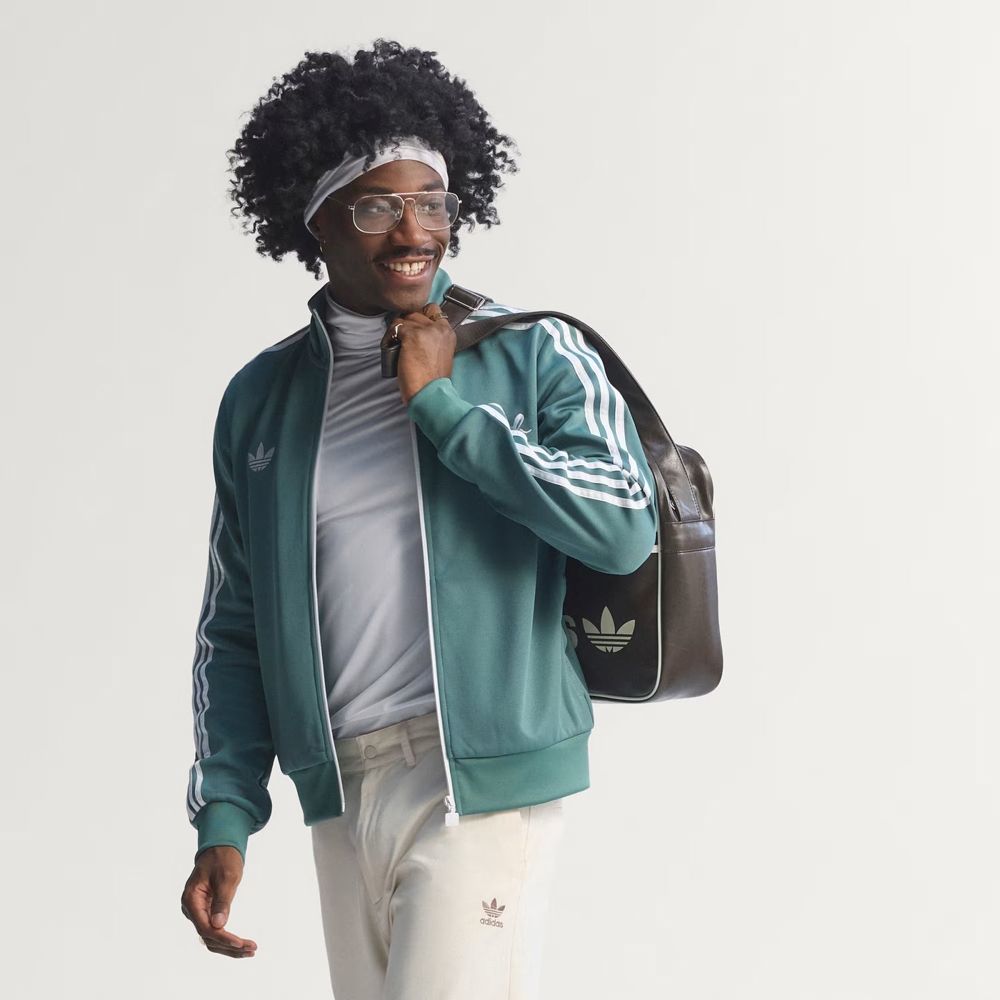 Men's Adidas Bob Marley Track Top - Tech Emerald