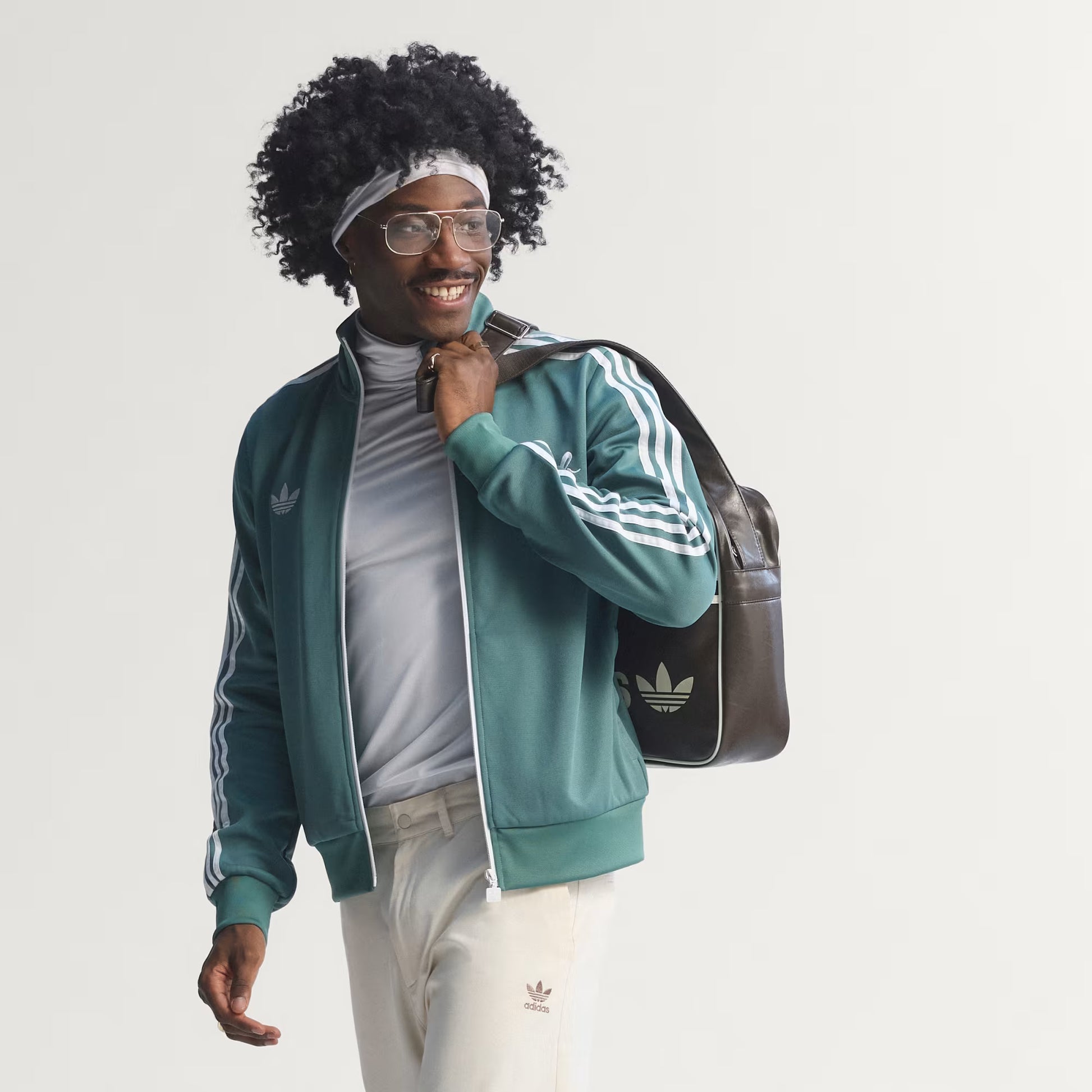 Men's Adidas Bob Marley Track Top - Tech Emerald