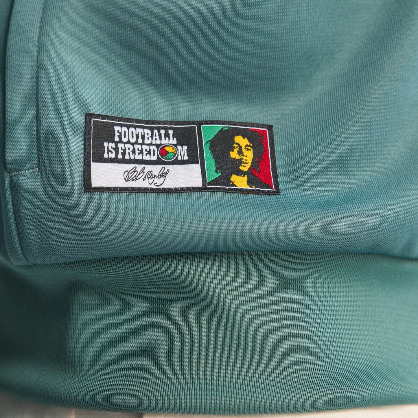 Men's Adidas Bob Marley Track Top - Tech Emerald
