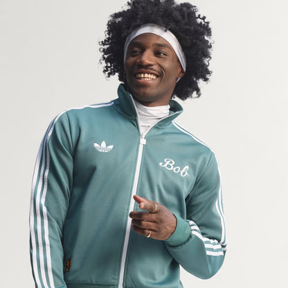 Men's Adidas Bob Marley Track Top - Tech Emerald