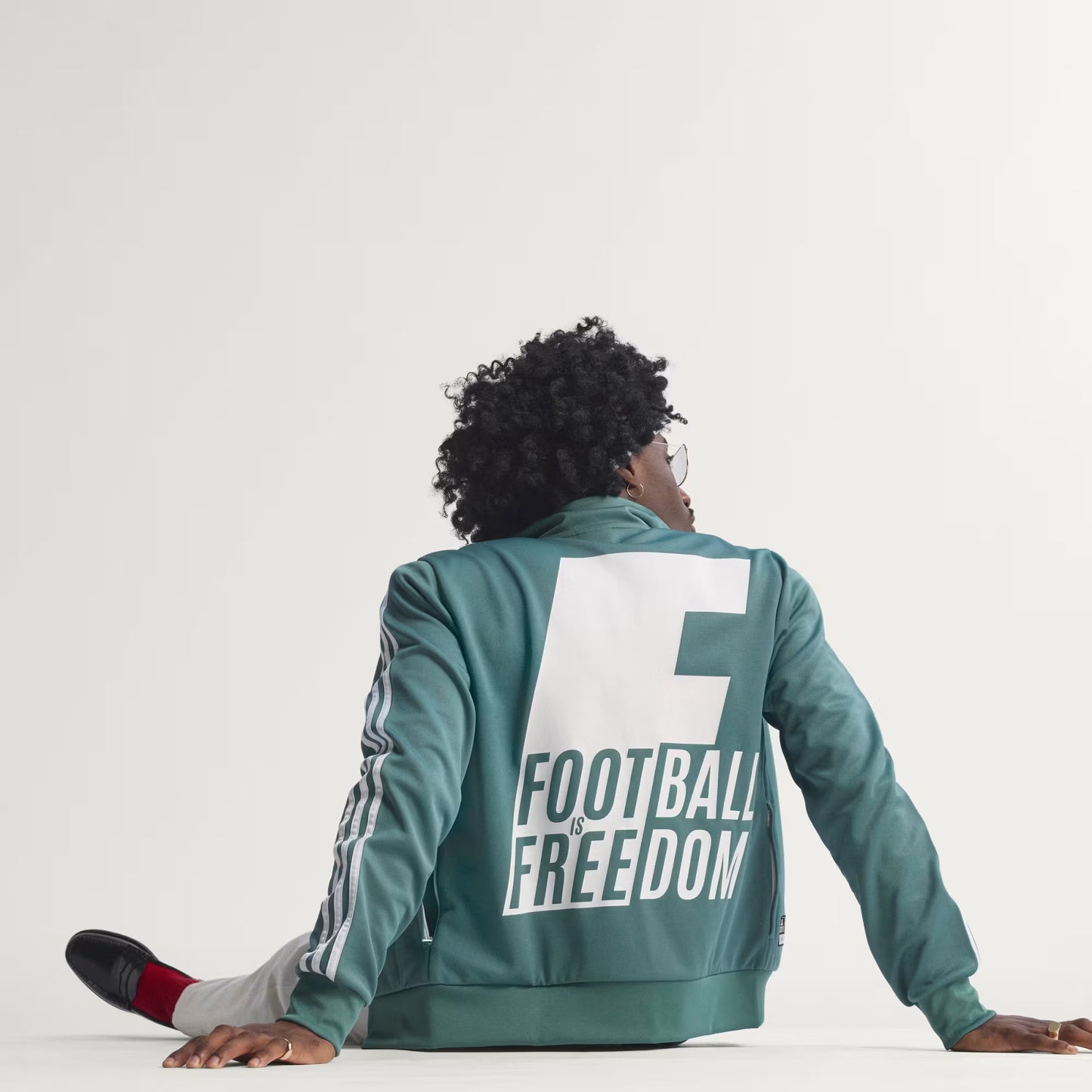 Men's Adidas Bob Marley Track Top - Tech Emerald