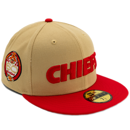 New Era Kansas City Chiefs 59Fifty Fitted Hat - Cream/ Red