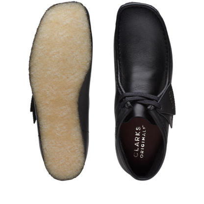 Men's Clarks Wallabee Boot - Black Leather