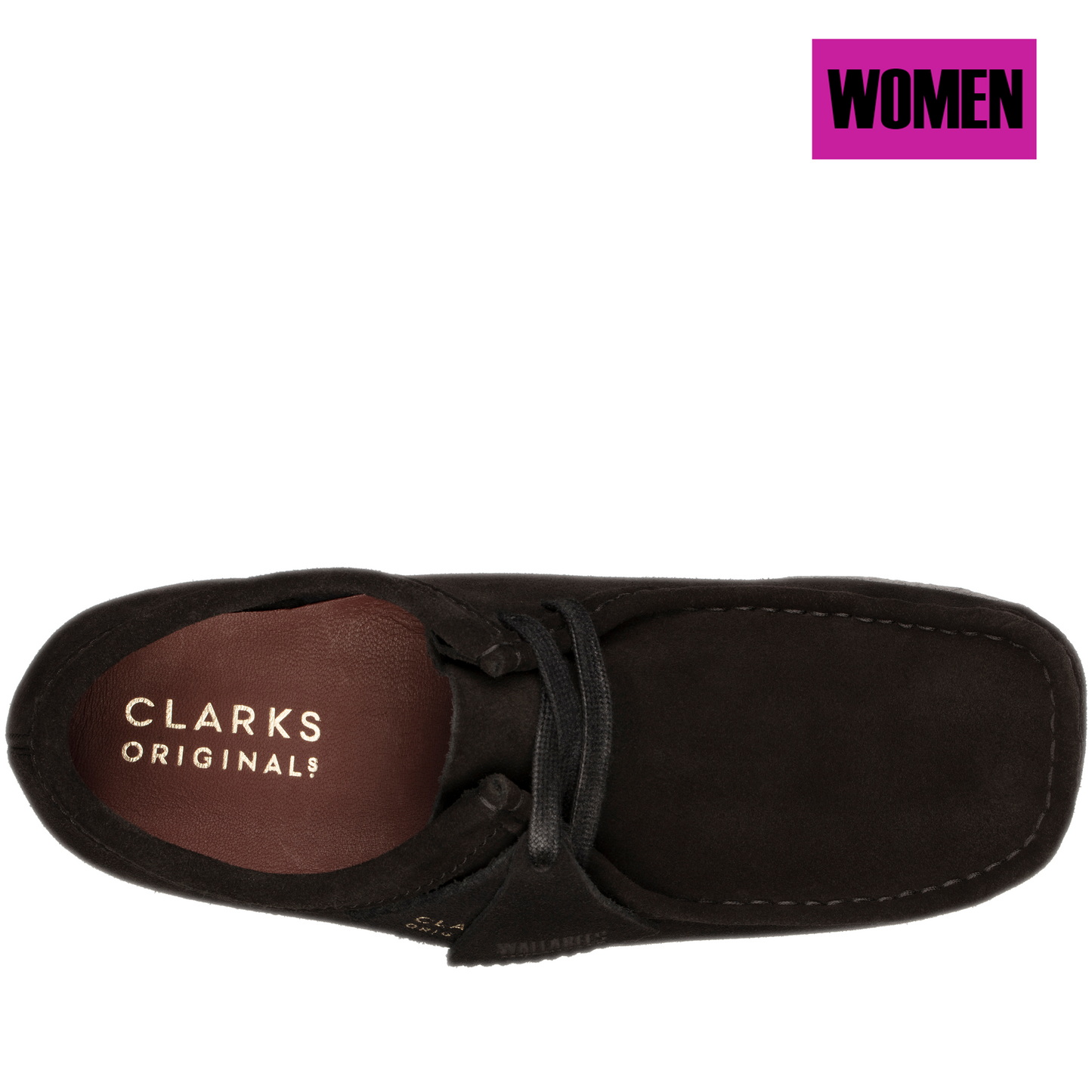 Women's Clarks Wallabee - Black Suede