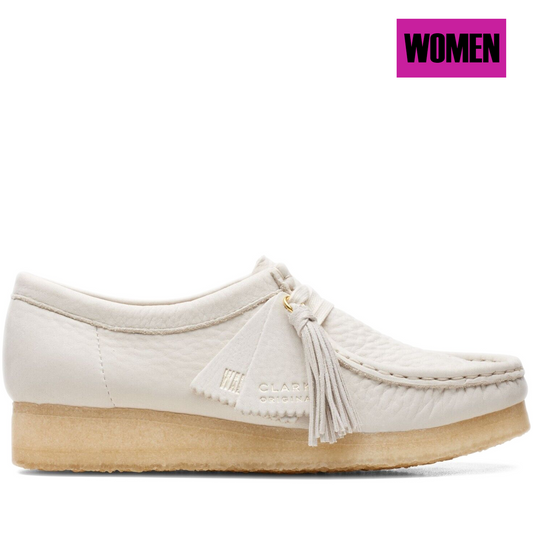 Women's Clarks Wallabee - White Nubuck