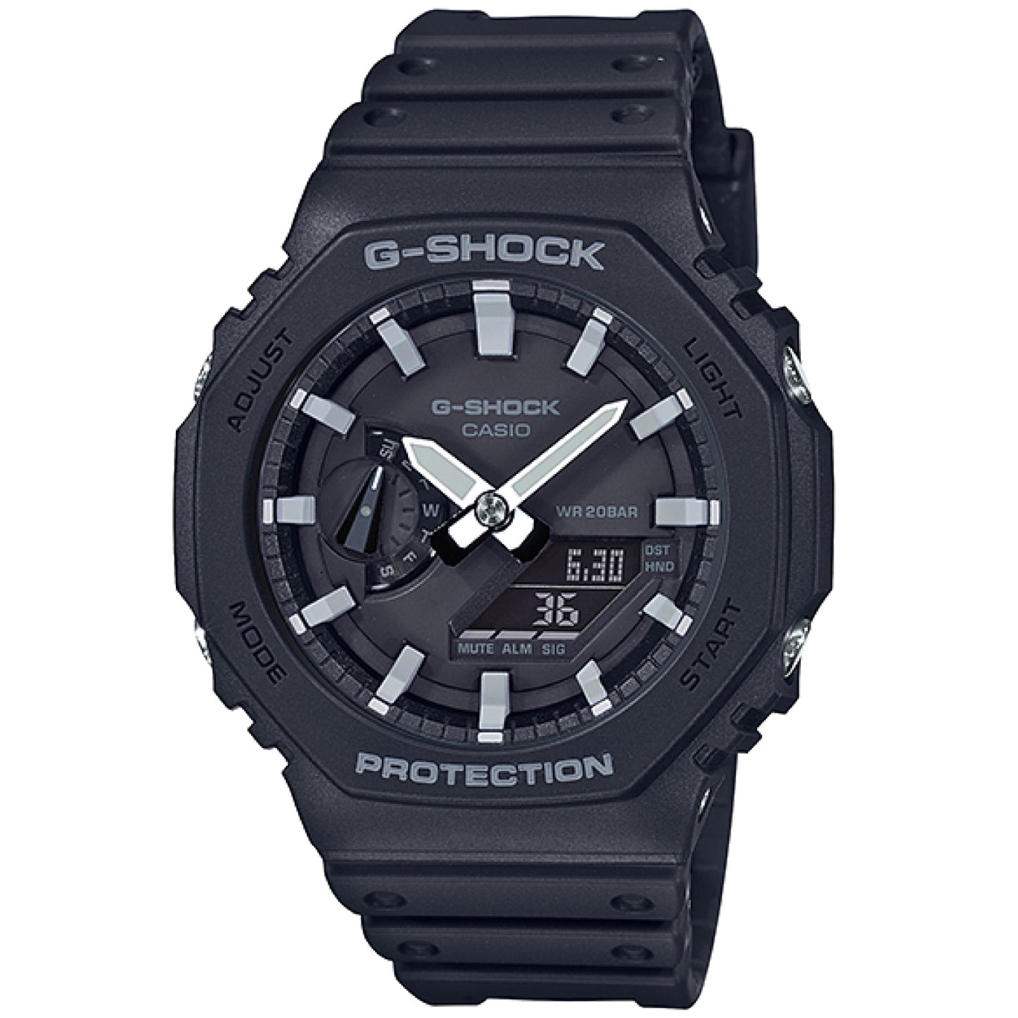 Casio Analog Digital GA2100-1A Watch 45.4mm - Black