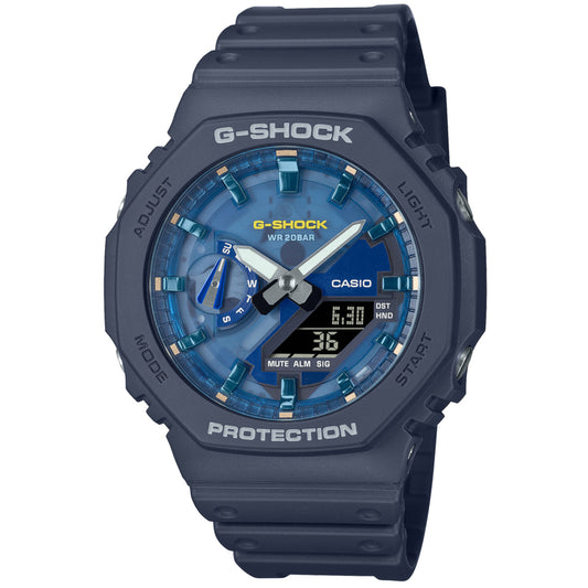 Casio Analog Digital GA2100AS-2A Watch 45.4mm - Navy Blue