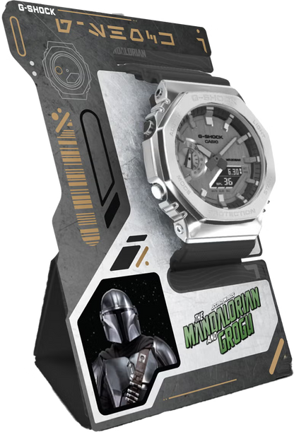 Casio G-Shock Star Wars "The Mandalorian & Grogu" 45.5mm Limited Edition Watch - Silver