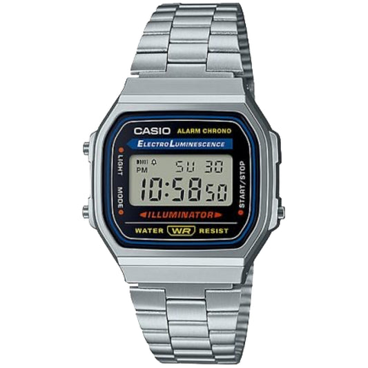 Casio Vintage A168W-1 Watch 36.3mm - Silver