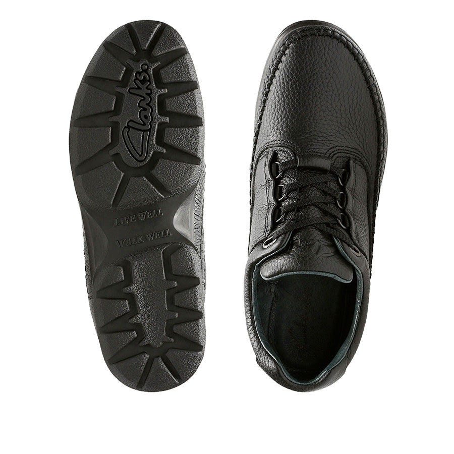 Men's Clarks Caribou SMU - Black Leather