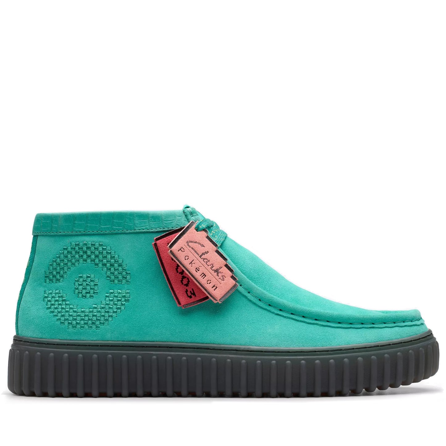 Men's Clarks Torhill Explore X Pokemon - Venusaur Turquoise Suede