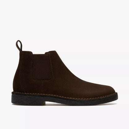 Men's Clarks Desert Chelsea - Dark Brown Suede
