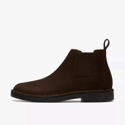 Men's Clarks Desert Chelsea - Dark Brown Suede