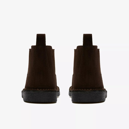 Men's Clarks Desert Chelsea - Dark Brown Suede