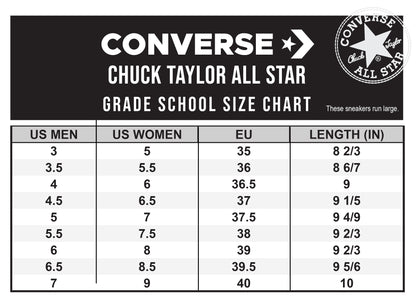 Converse Chuck Taylor All Star Leather GS - White Monochrome