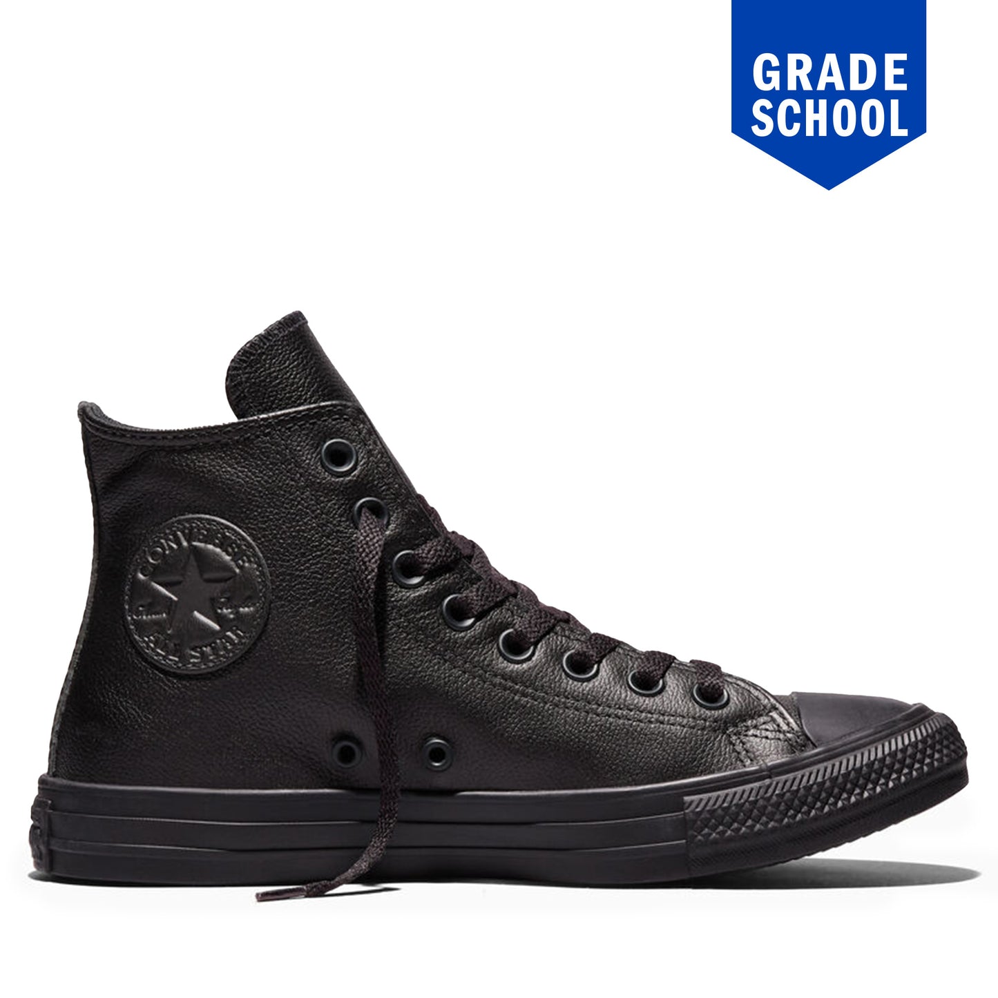 Converse Chuck Taylor All Star Leather High Top GS - Black Monochrome Black