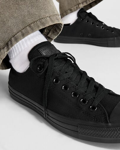Converse Chuck Taylor All Star Low Top GS- Black Monochrome