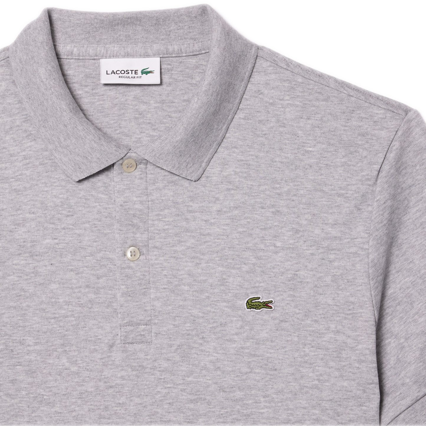 Men's Lacoste Pima Cotton Polo - Grey Chine