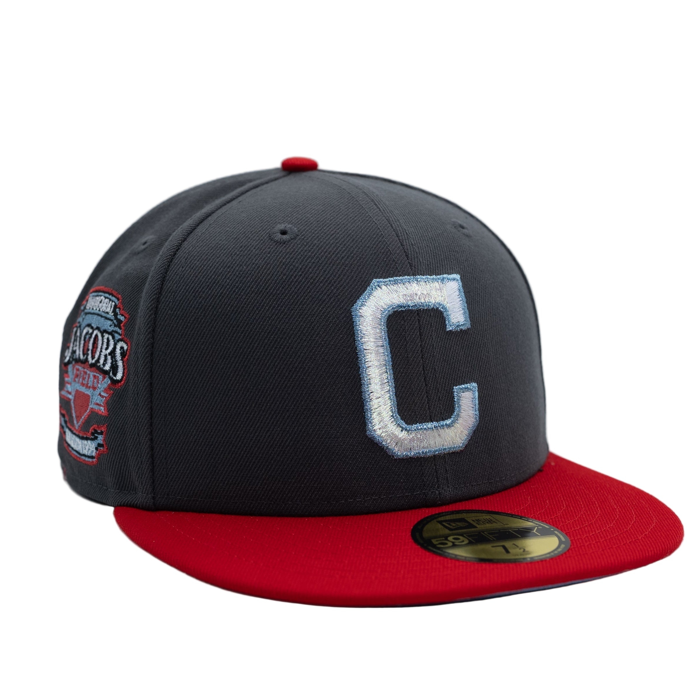 コ*ル様 新品未使用 NEW ERA 59FIFTY Cleveland Ind New Era 59Fifty CLEVELAND INDIANS Black Fitted Ball Cap Hat Sz 7 5