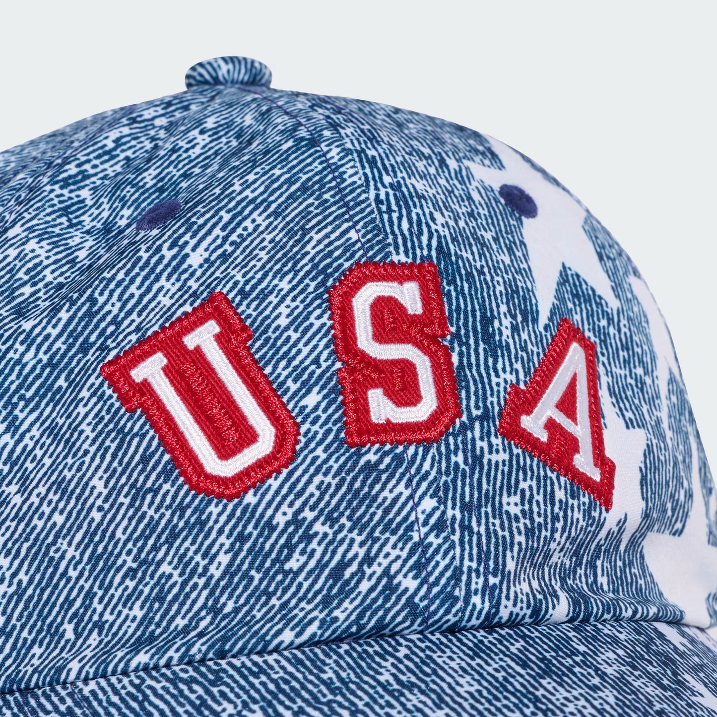 Adidas Denim USA Graphic Cap - White / Dark Blue / Power Red