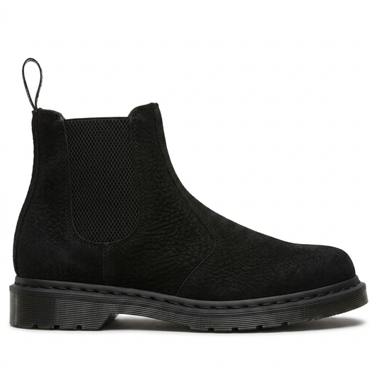 Dr. Martens 2976 Mono Milled Nubuck Leather Chelsea Boots - Black Black
