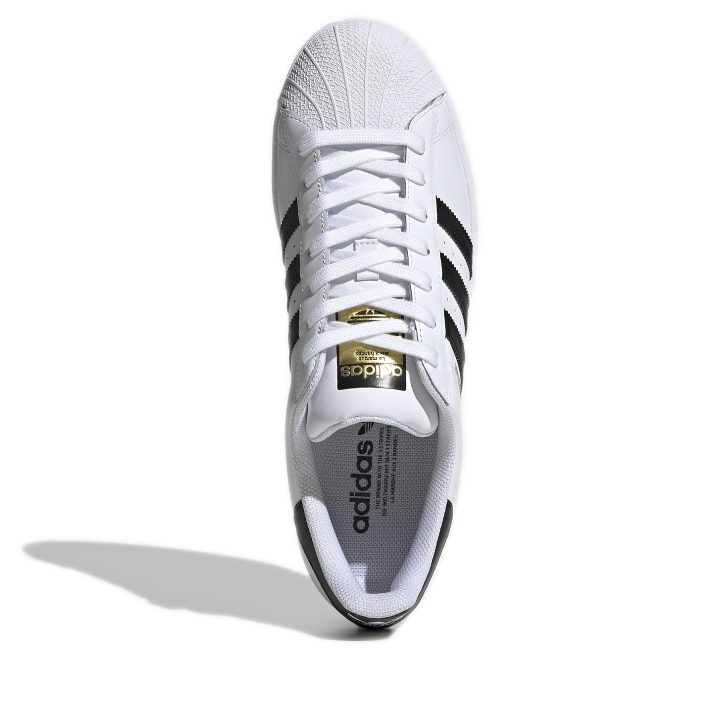 Grade School Adidas Superstar J Shoes - White/ Black
