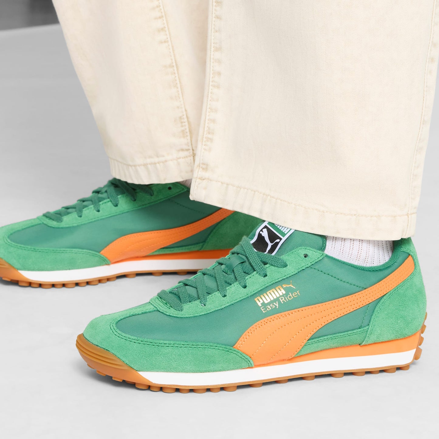 Men's Puma Easy Rider Vintage - Archive Green/Rickie Orange
