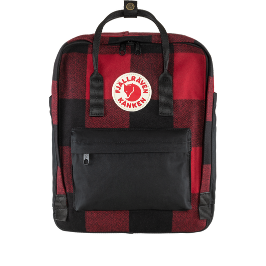 Fjallraven Kanken Re-Wool Backpack - Red/ Black