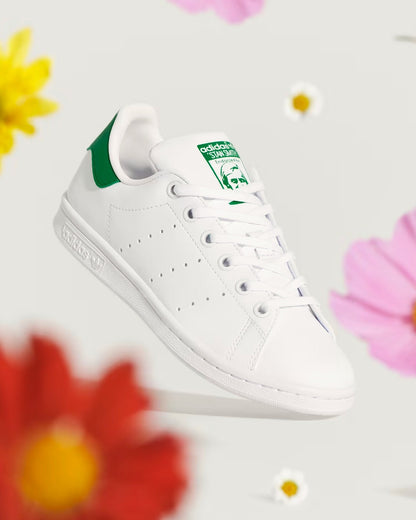Pre School's Adidas Stan Smith Shoes - White/Green