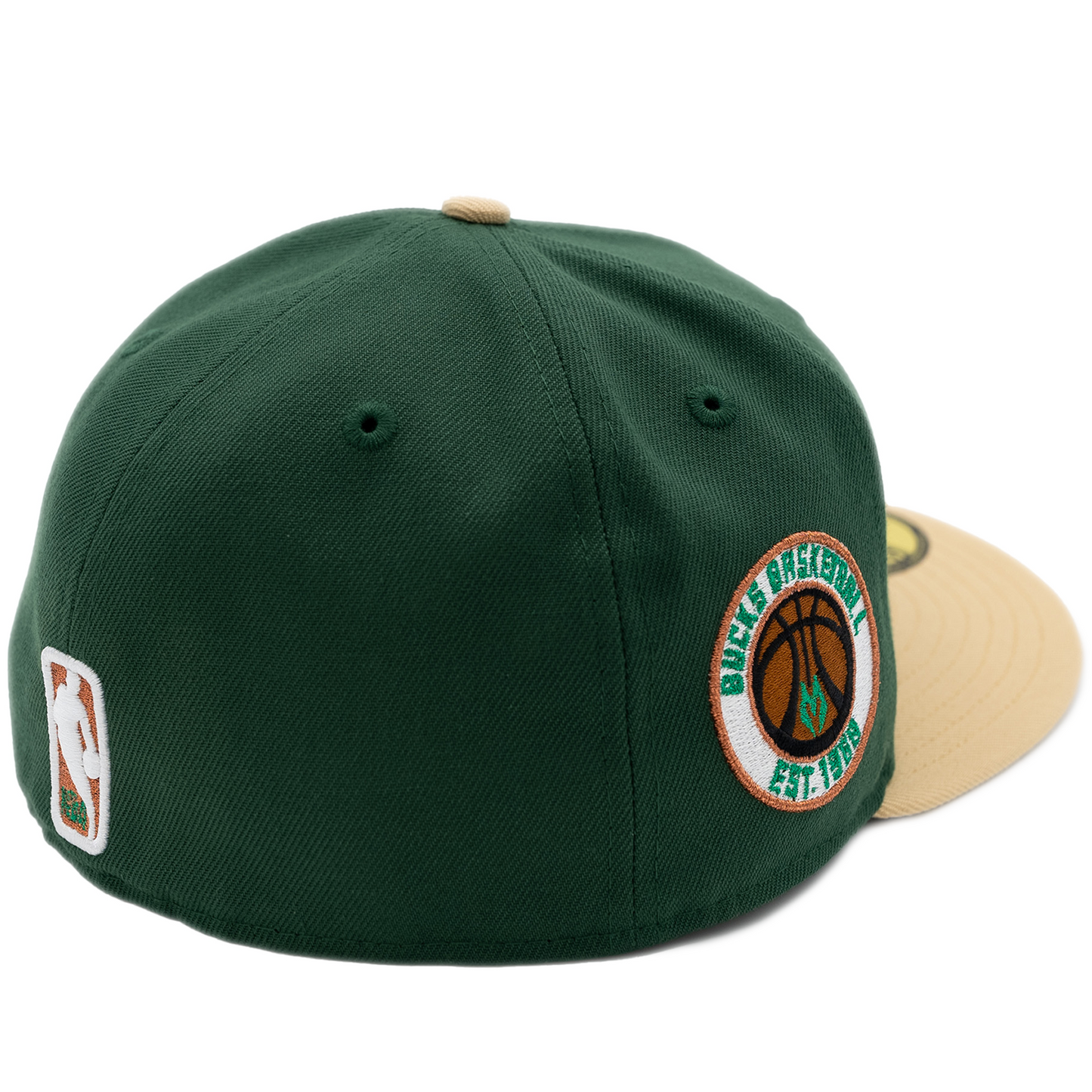 New Era Milwaukee Bucks 59Fifty Fitted Hat - Green/ Cream