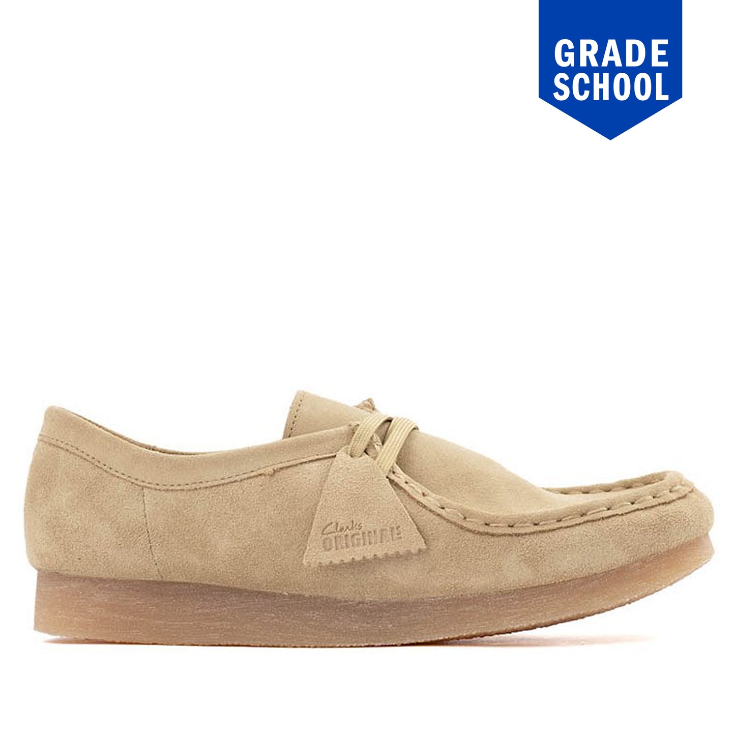 Grade School Clarks Wallabee Low - Maple Suede