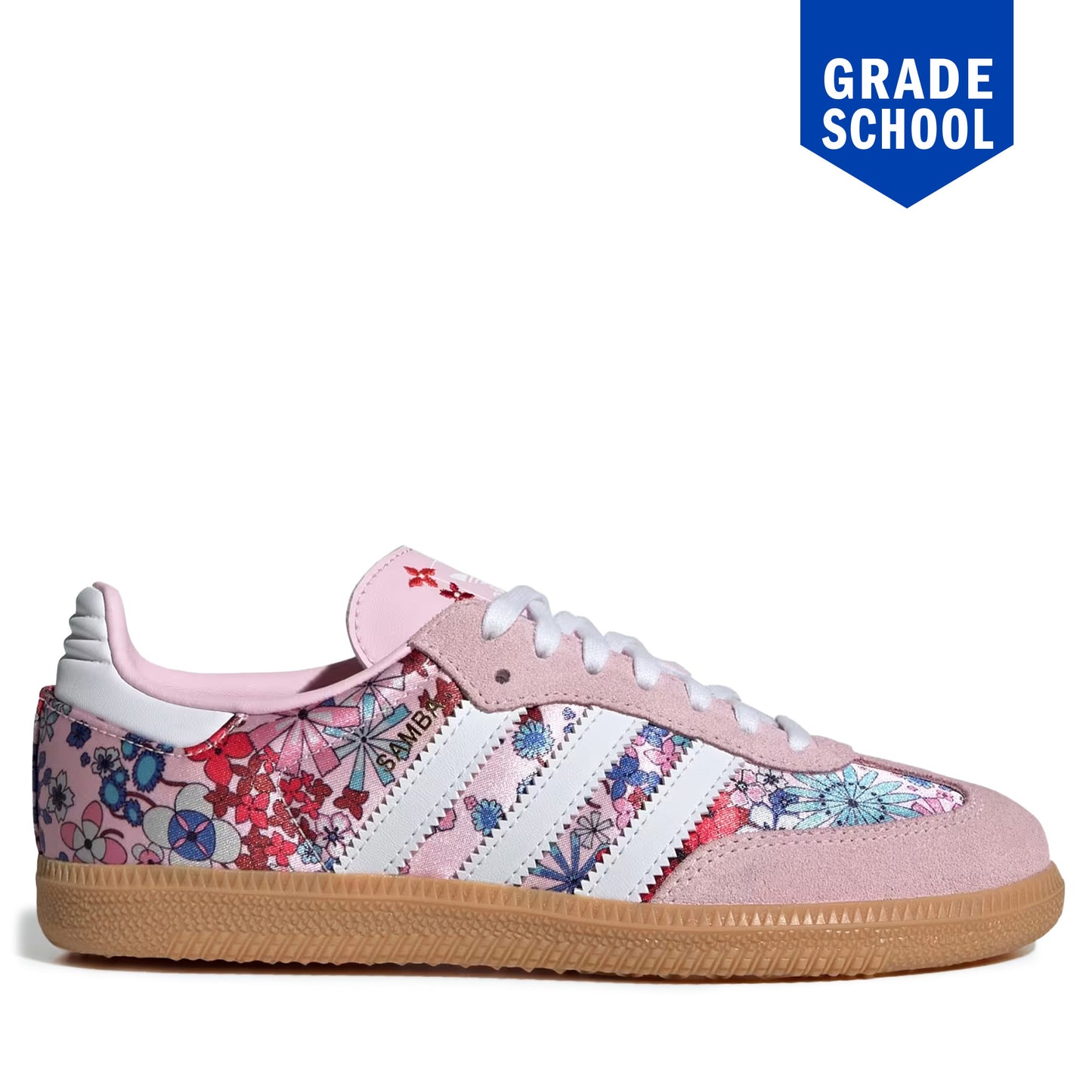 Grade School Adidas Samba OG x Liberty London Clear Pink/Cloud White