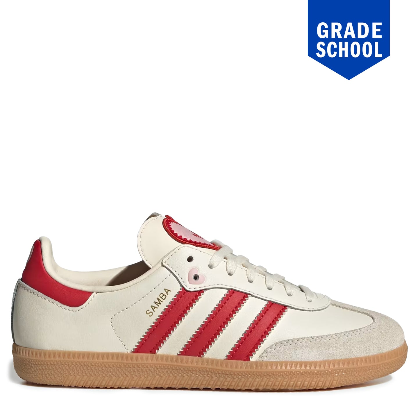 Grade School Adidas Samba OG Cream White Better Scarlet Gum