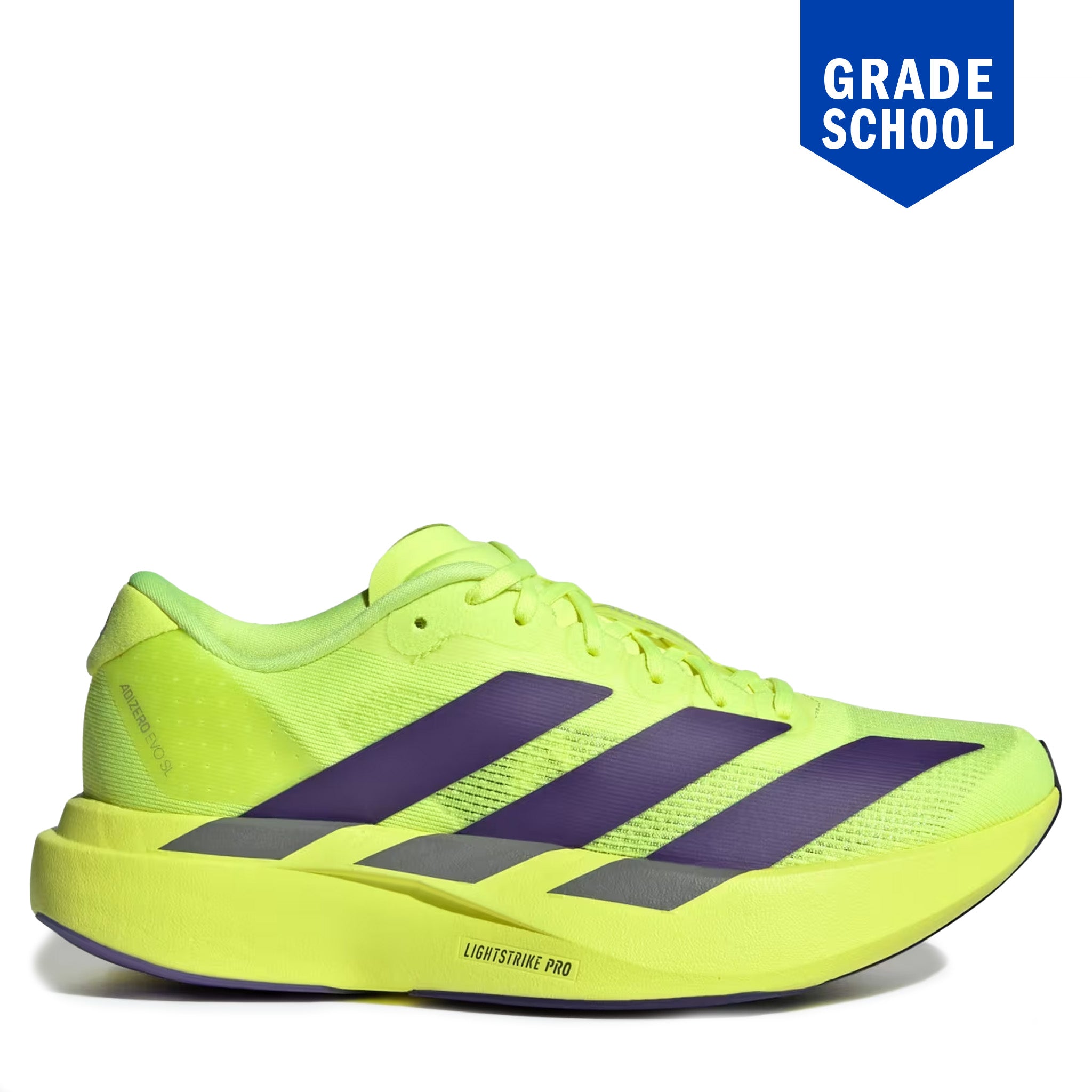yuu GS Adidas Adizero EVO SL Junior - Solar Yellow/Collegiate Purple