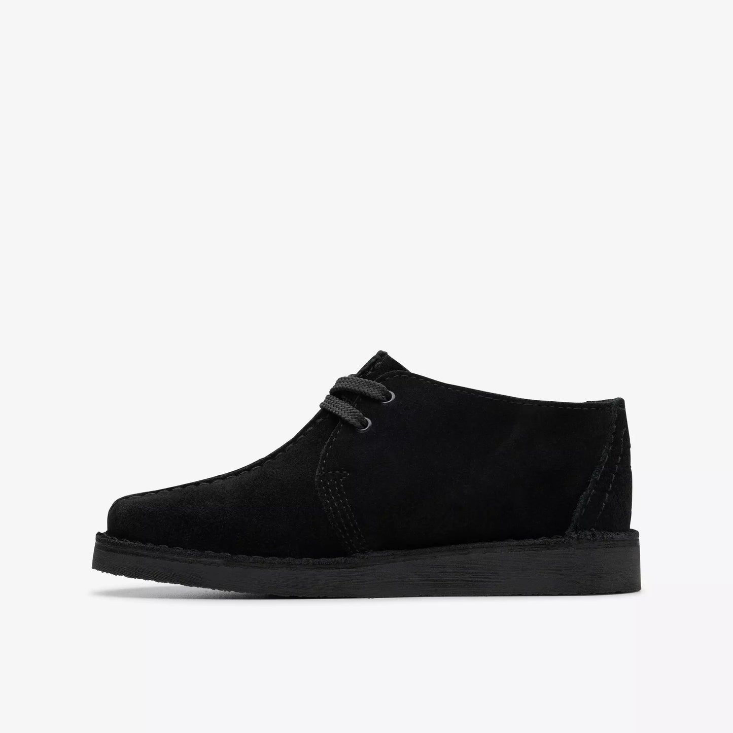 Grade School Clarks Desert Trek - Black Suede
