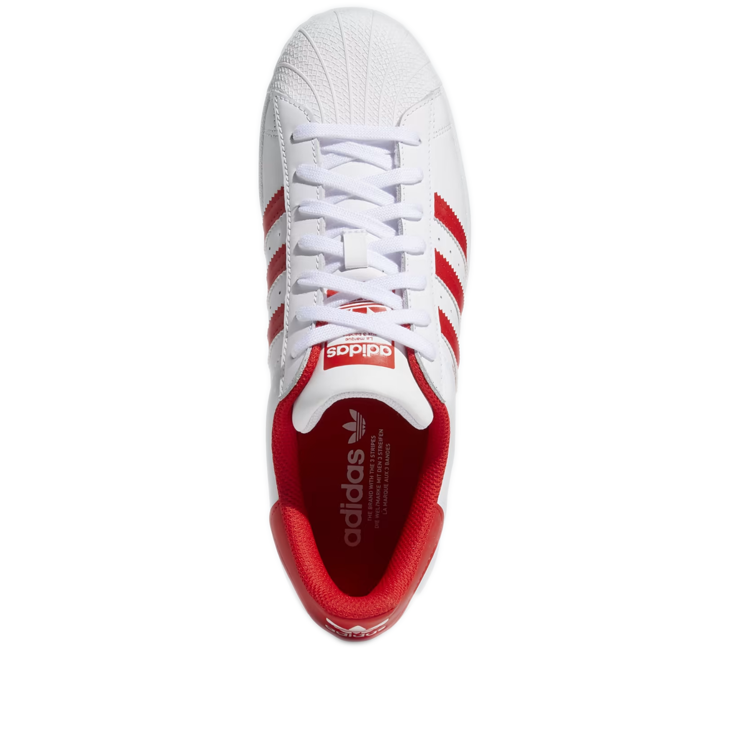 Men's Adidas Superstar Shoes - Cloud White / Vivid Red / Cloud White