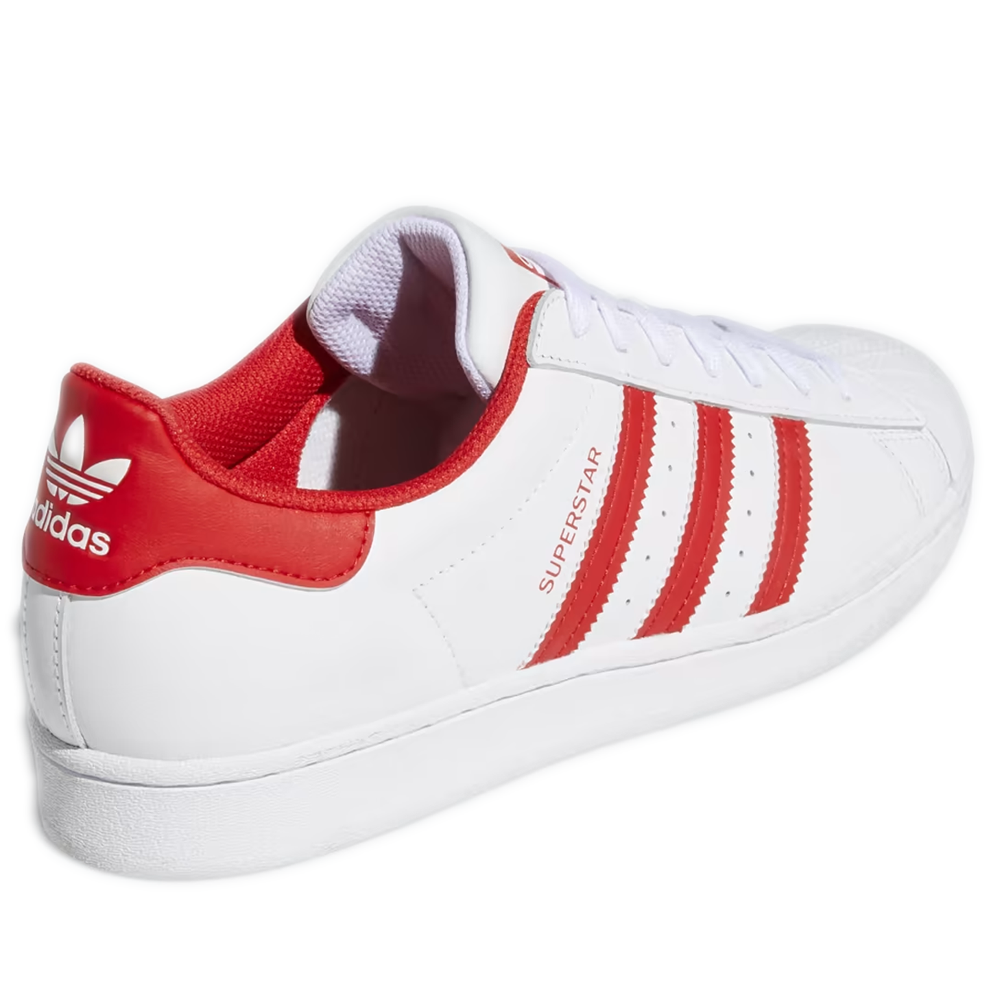 Men's Adidas Superstar Shoes - Cloud White / Vivid Red / Cloud White