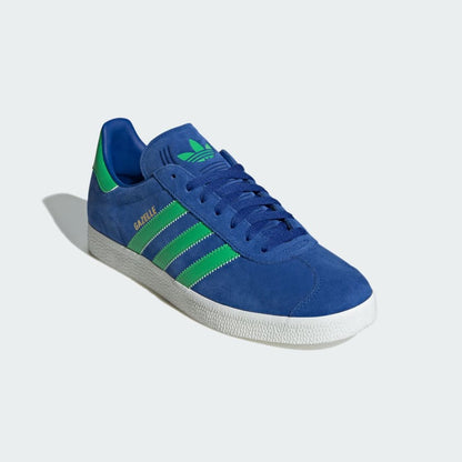 Men's Adidas Gazelle Shoes - Royal Blue/Energy Green/Core White