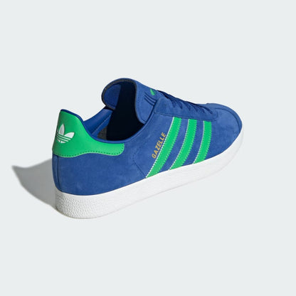 Men's Adidas Gazelle Shoes - Royal Blue/Energy Green/Core White
