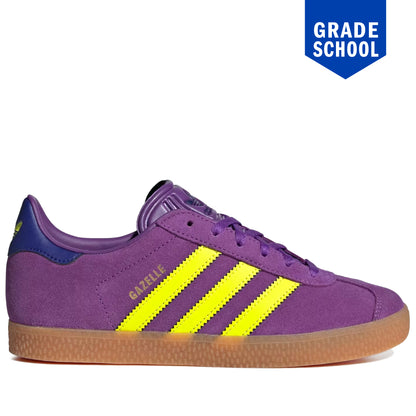 Grade School Adidas Gazelle Shoes - Active Purple/Solar Yellow/Collegiate Purple