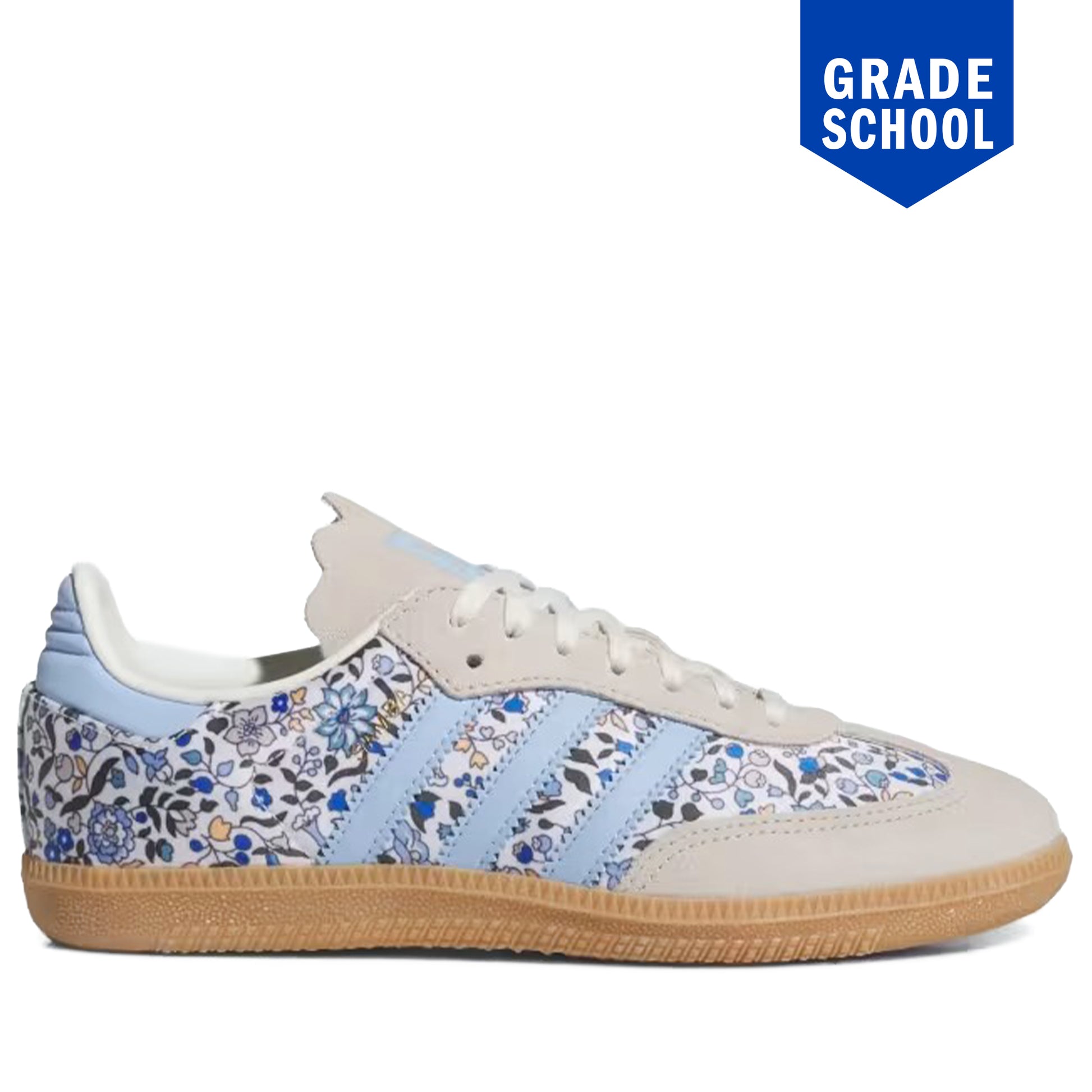 Adidas Sneakers floral Grade School Adidas Samba OG x Liberty London Shoes - Blue/Off White/Gum