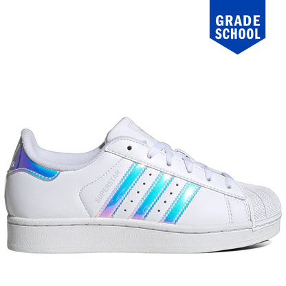 Grade School Adidas Superstar II White Multi