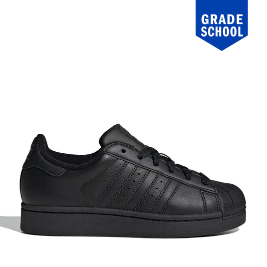 Grade School Adidas Superstar II J Shoes - Black