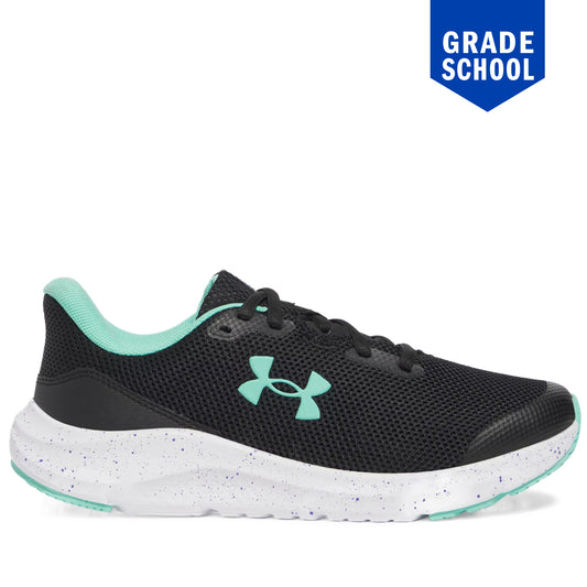 Grade School Under Armour Pursuit 4 - Black/Comet Green