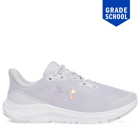 Grade School Under Armour Pursuit 4 - Halo Gray/Iridescent